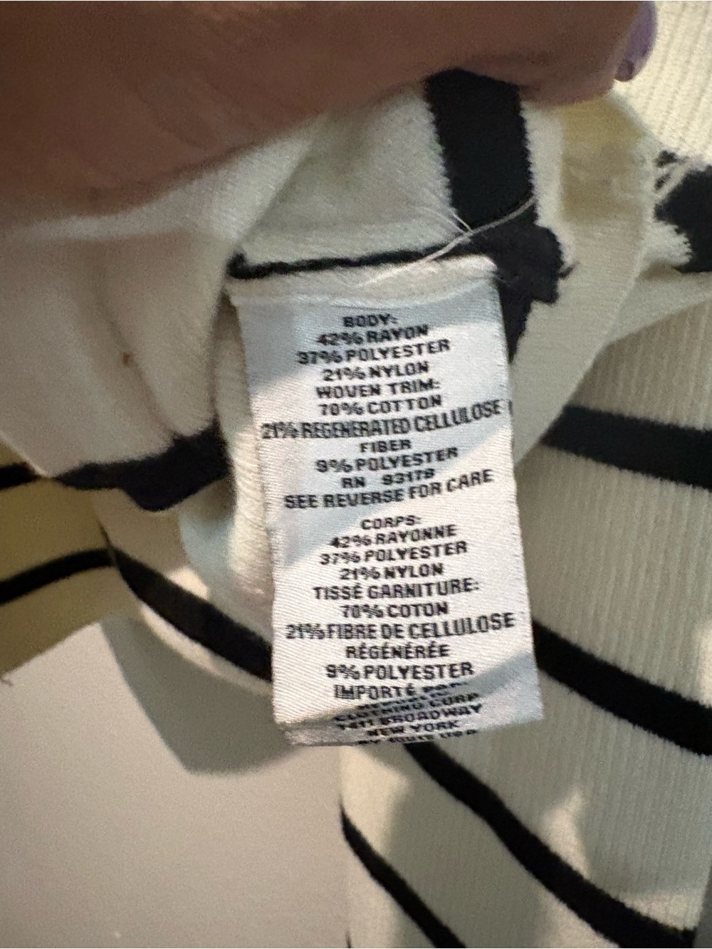 Jason Wu Cream and Black Striped Knit Cardigan with Denim Trim - Picture 4 of 6